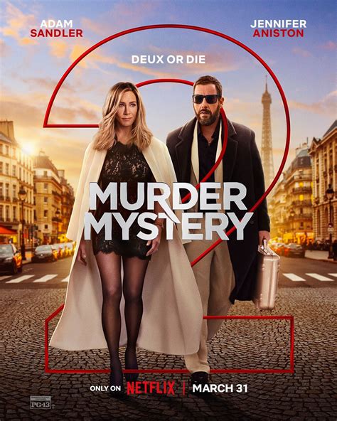 Murder mystery 2 imdb - Murder Mystery 2. 2023 | Maturity Rating: U/A 13+ | 1h 30m | Comedies. After starting their own detective agency, Nick and Audrey Spitz land a career-making case when their billionaire pal is kidnapped from his wedding. Starring: Adam Sandler,Jennifer Aniston,Mark Strong. 